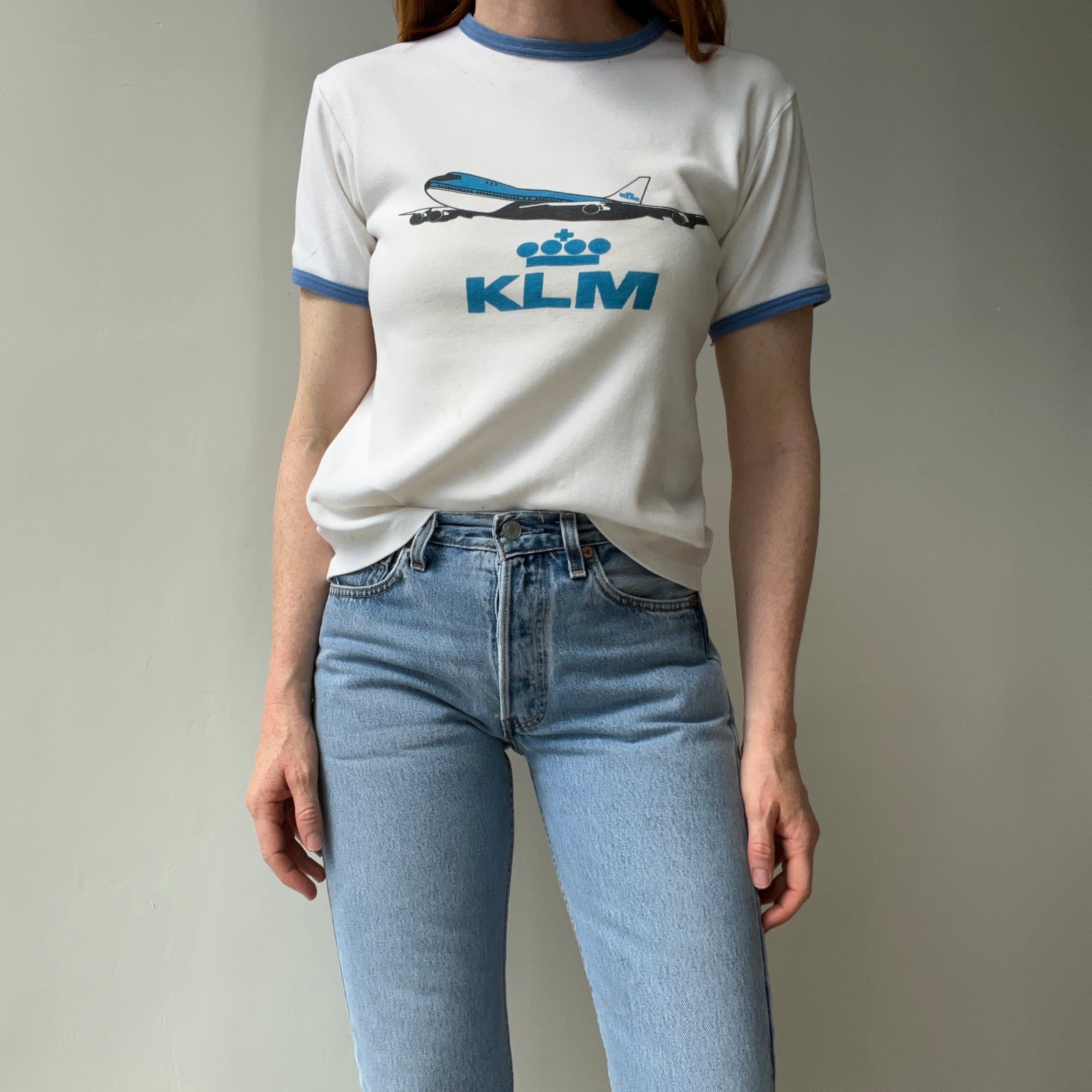 1970s KLM Airlines Ring T-Shirt