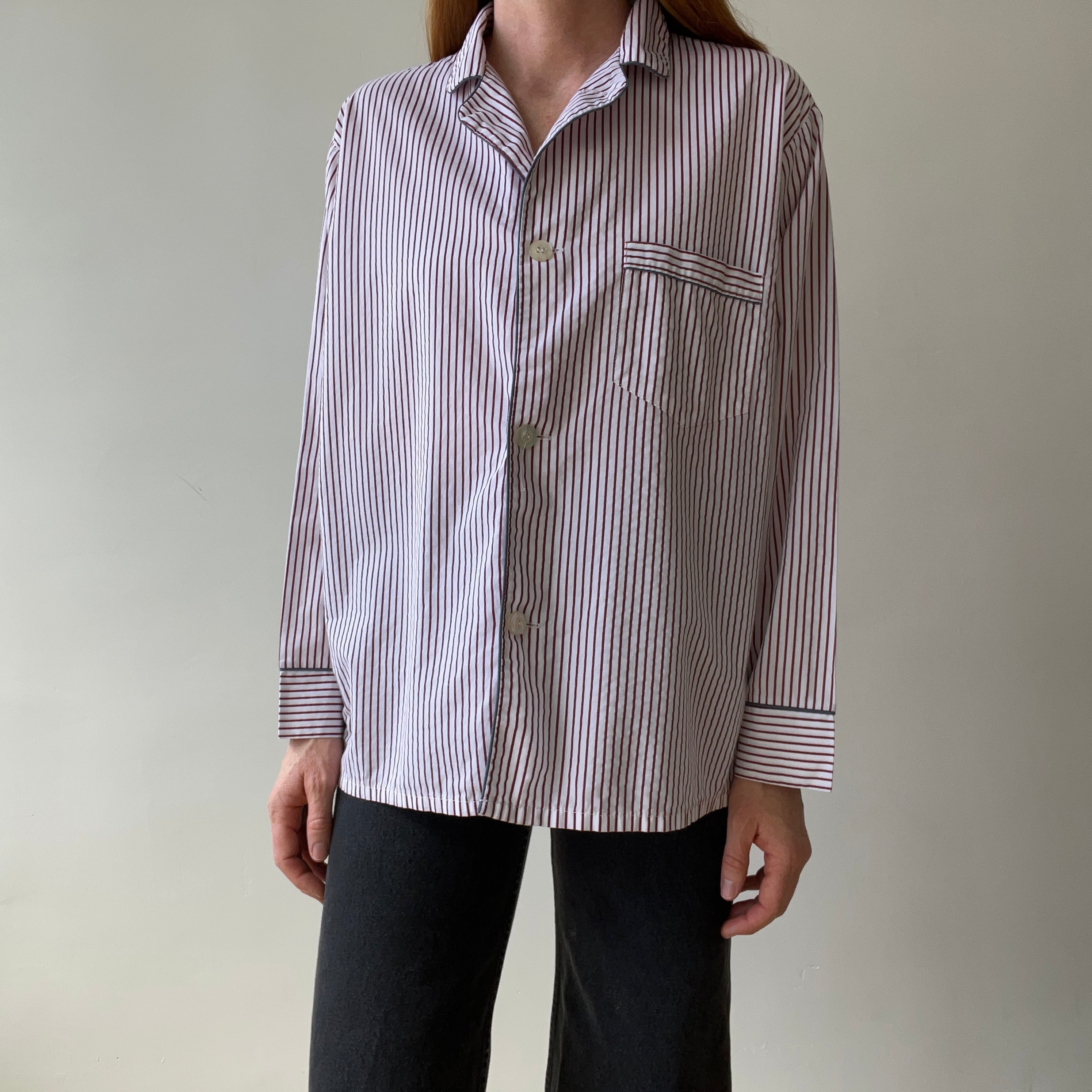1980s Striped Pajama Shirt