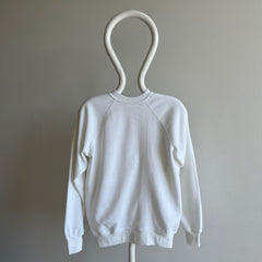 1970s Blank White Sweatshirt by Sportswear - WOWOW