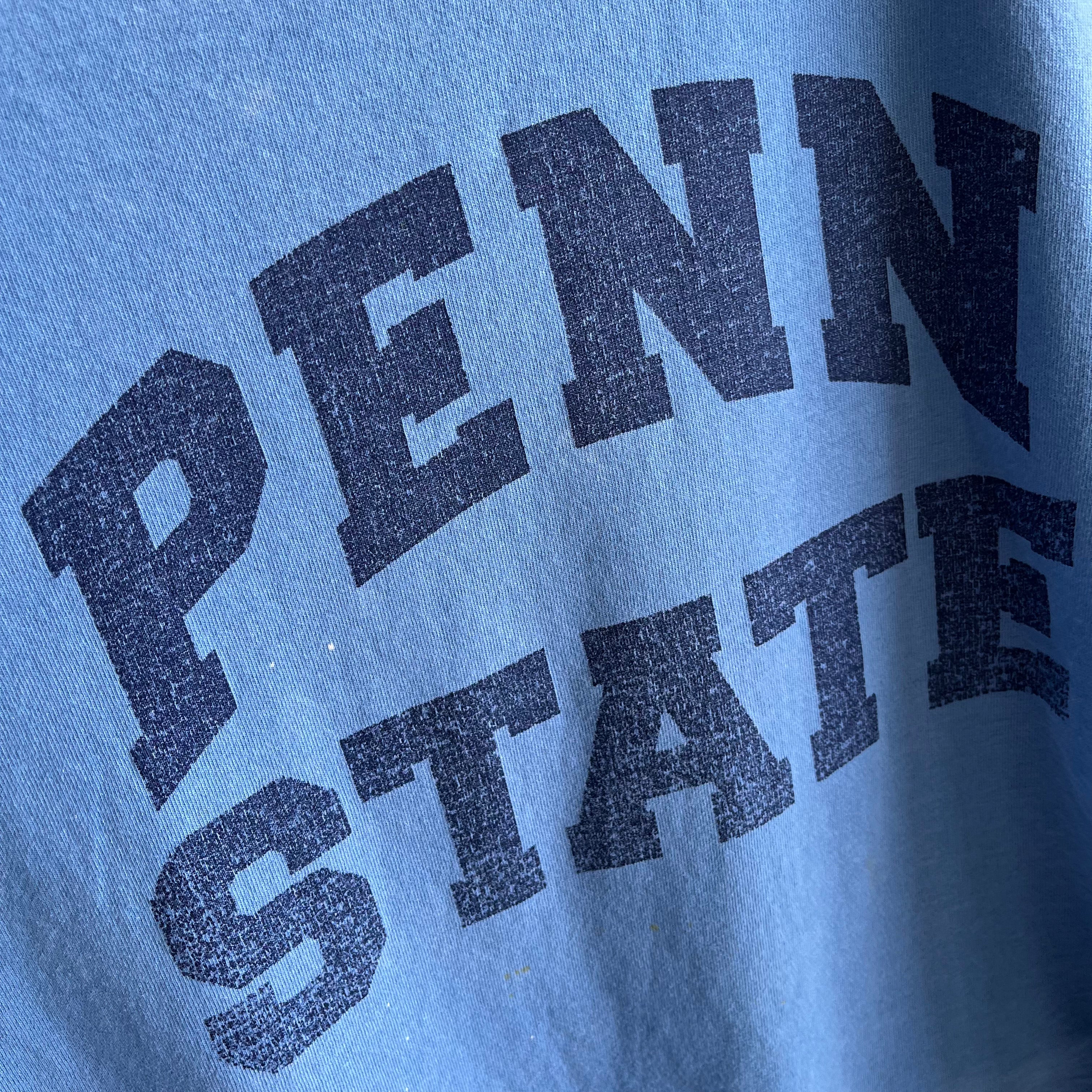 1980s Sun Faded and Bleach Stained Penn State Tank Top - YES PLEASE