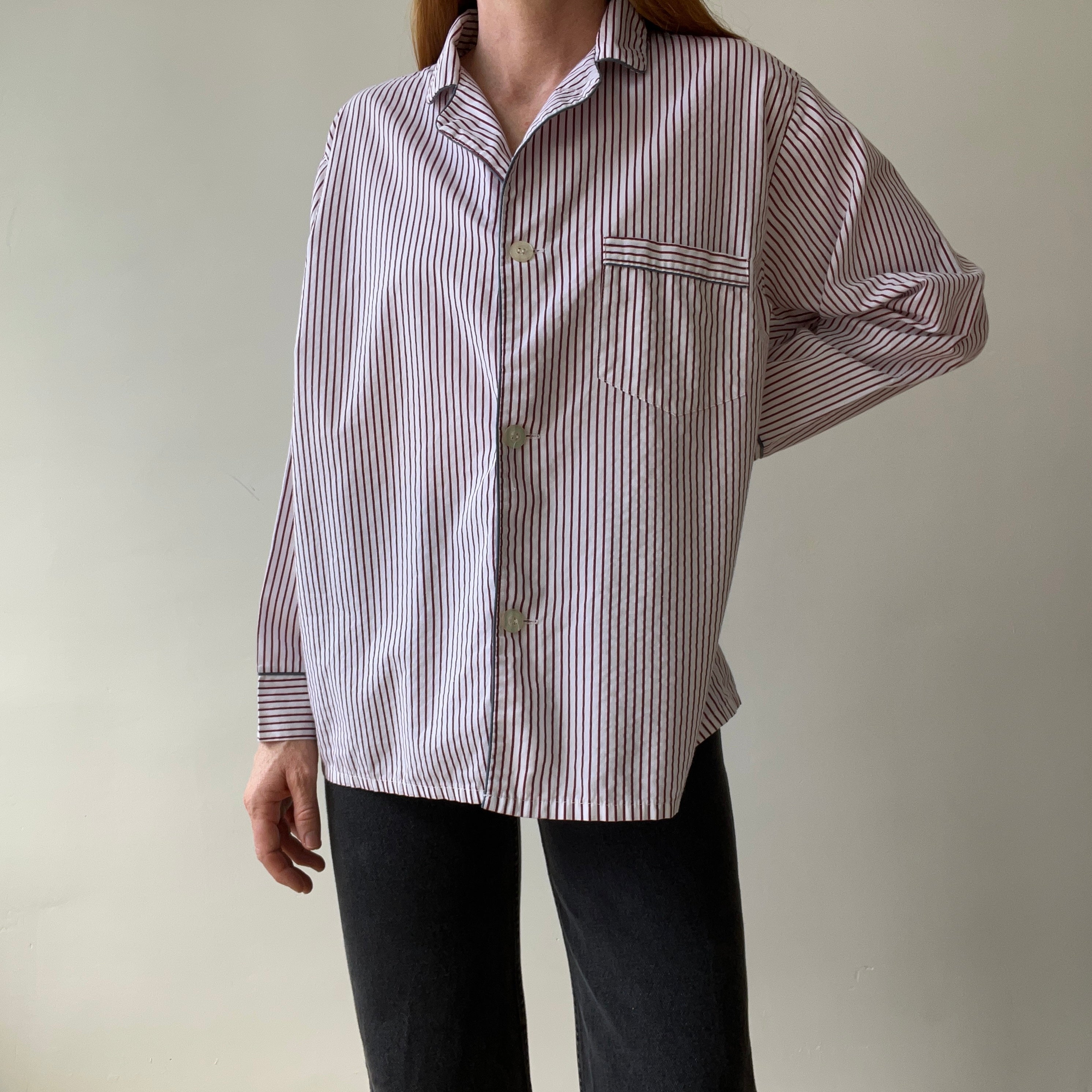 1980s Striped Pajama Shirt