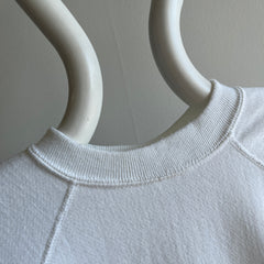 1970s Blank White Sweatshirt by Sportswear - WOWOW