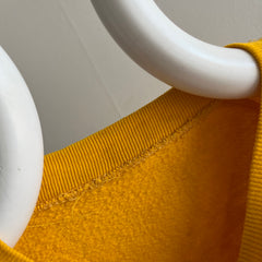 1970s Beyond Stained Marigold Yellow Sweatshirt - Dreamy