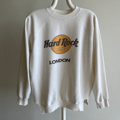 1980s Hard Rock Cafe - London - Sweatshirt with Cut Sides