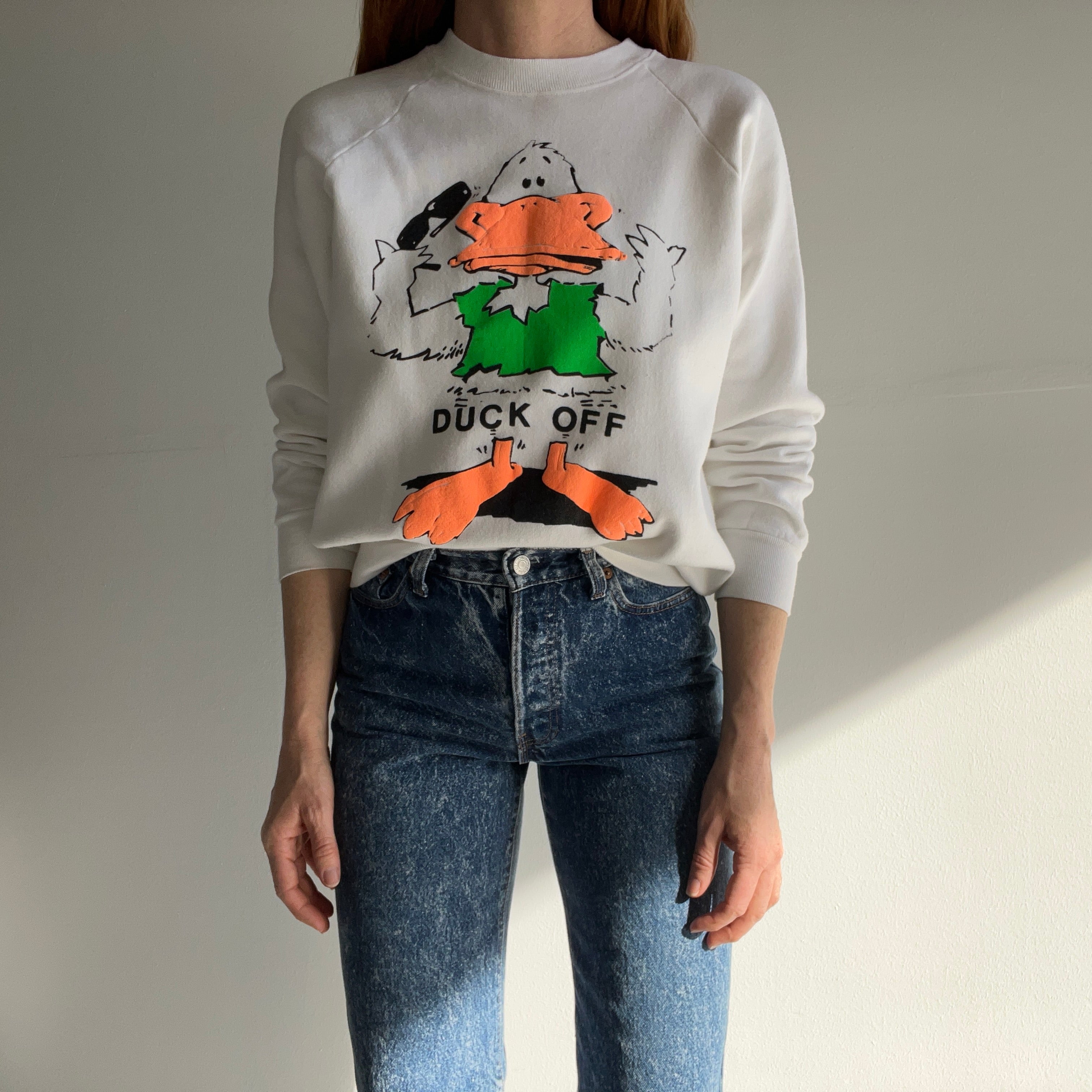 1980s Duck Off Sweatshirt - !!!!