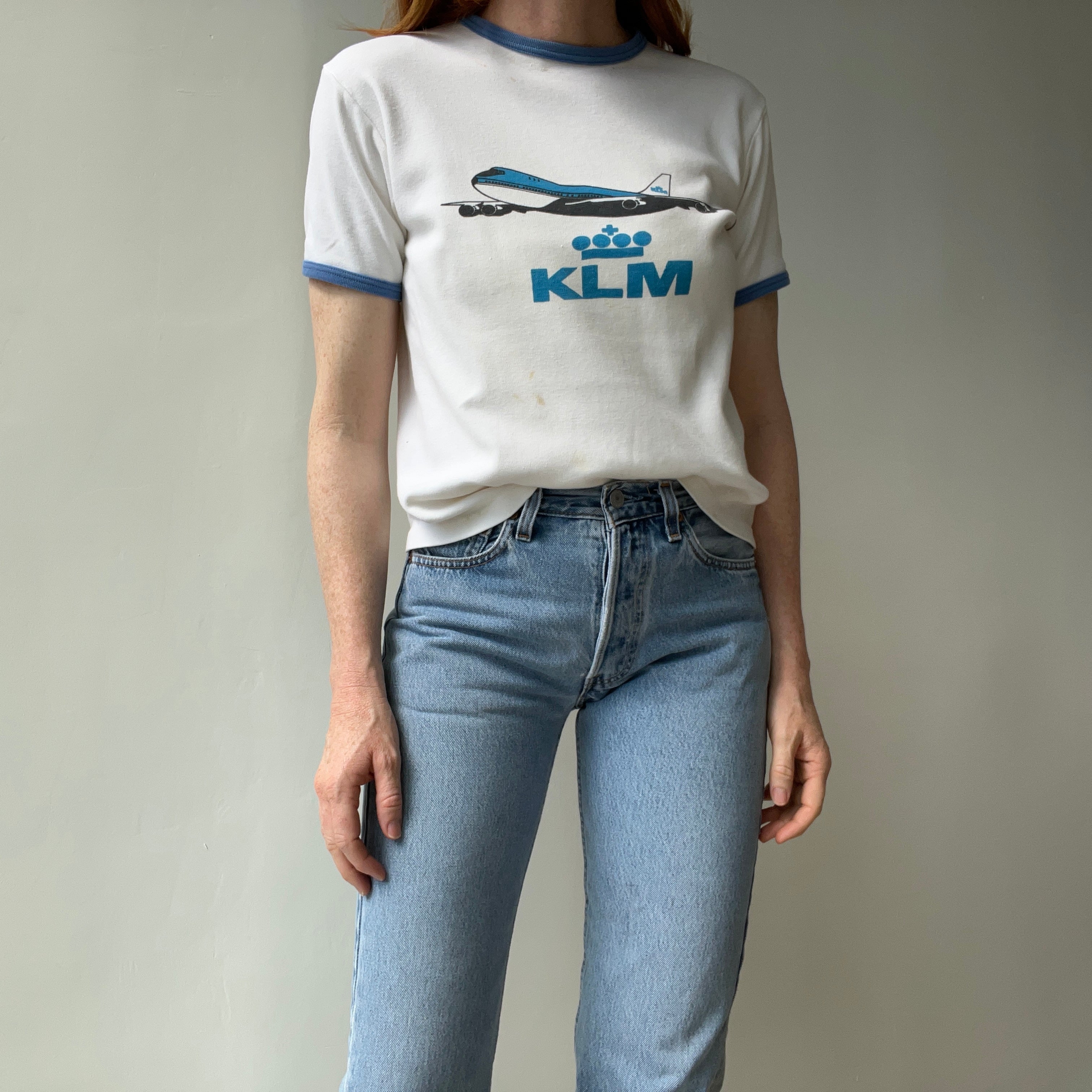 1970s KLM Airlines Ring T-Shirt