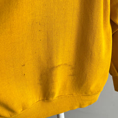 1970s Beyond Stained Marigold Yellow Sweatshirt - Dreamy