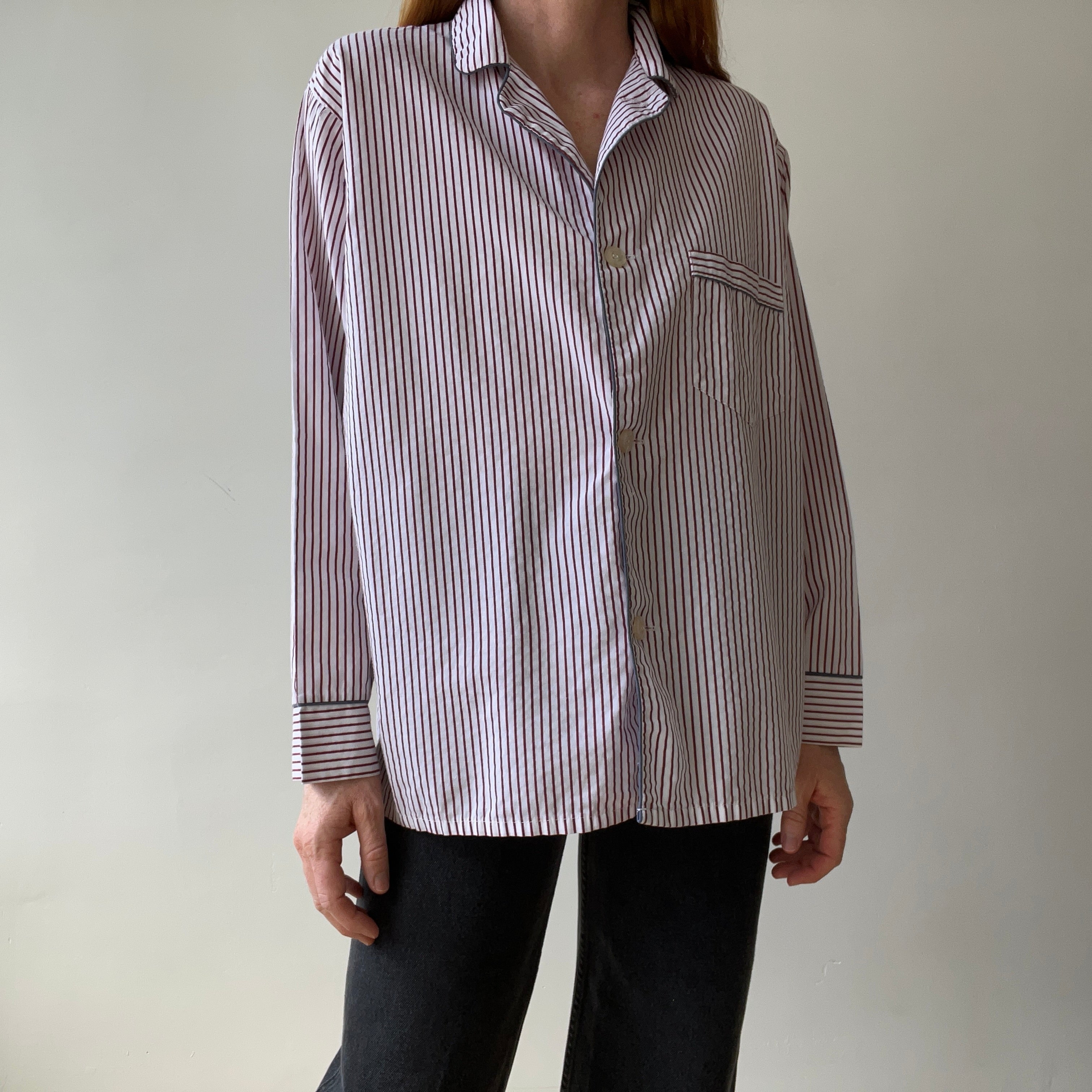1980s Striped Pajama Shirt