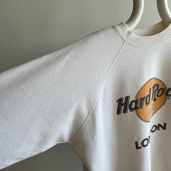 1980s Hard Rock Cafe - London - Sweatshirt with Cut Sides