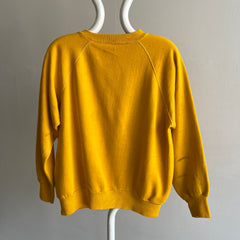 1970s Beyond Stained Marigold Yellow Sweatshirt - Dreamy