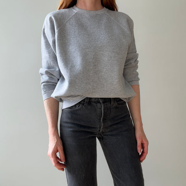 1990s Blank Gray HHW Raglan Sweatshirt