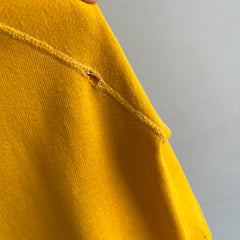 1970s Beyond Stained Marigold Yellow Sweatshirt - Dreamy