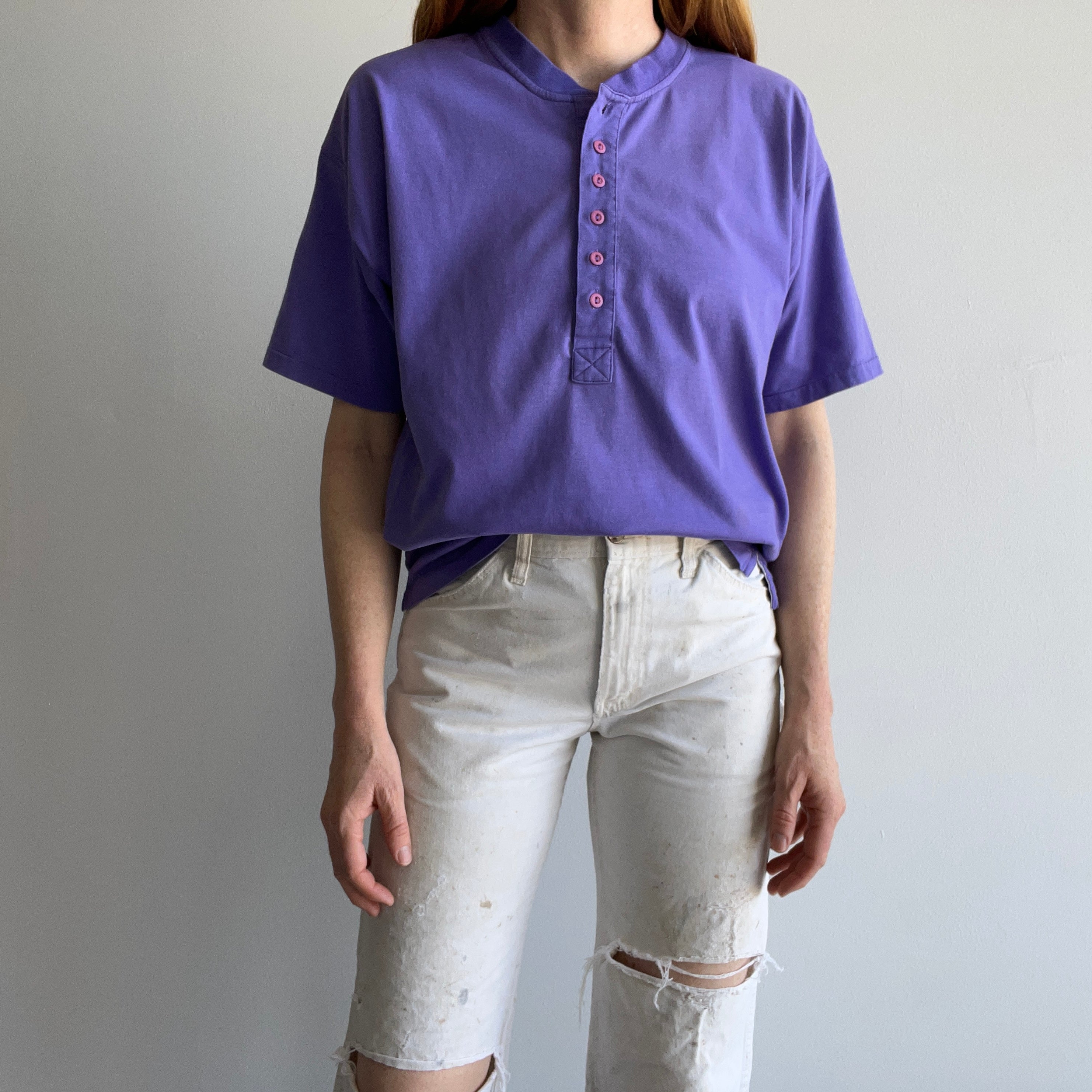 1990s Pierre Cardin Iris Henley T-shirt