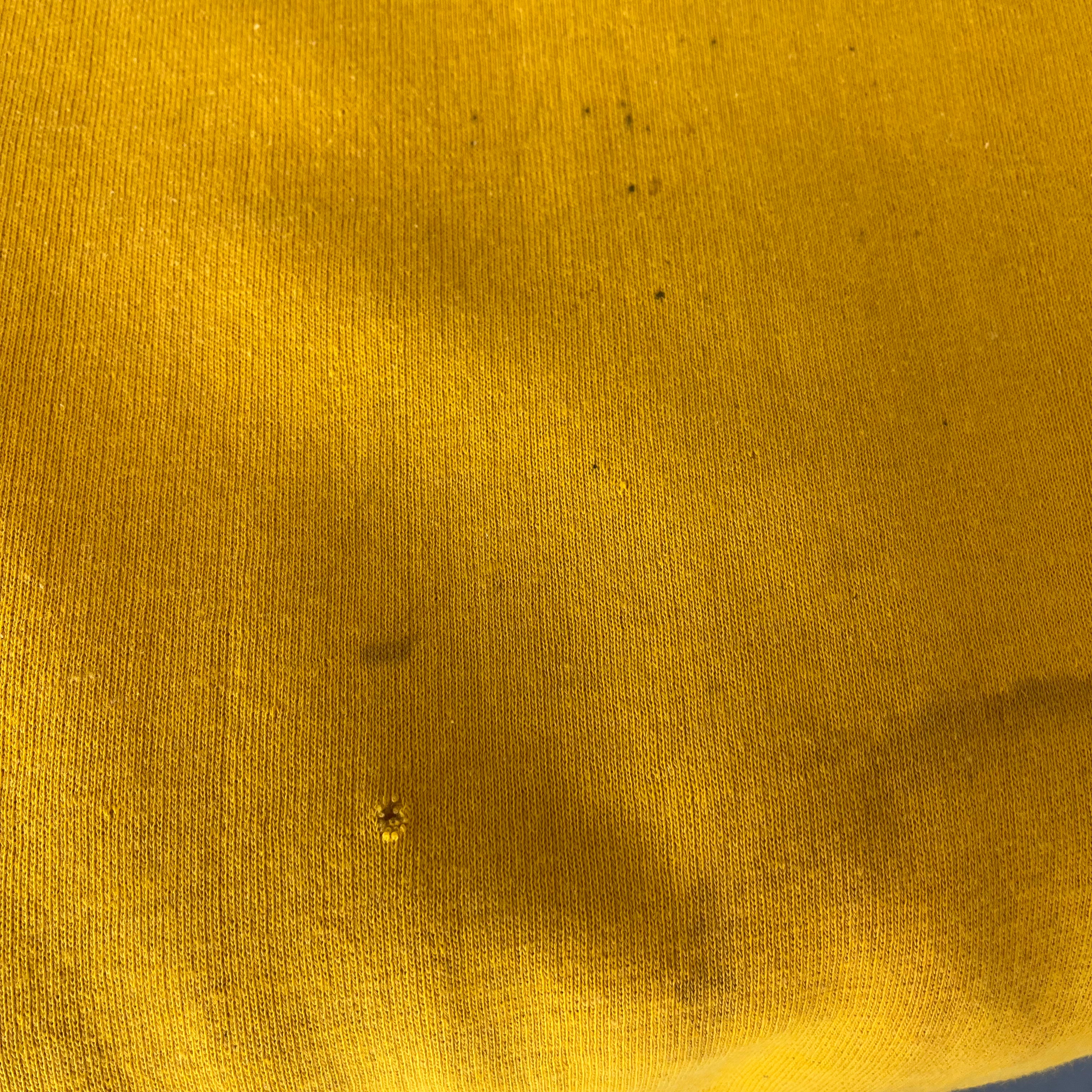 1970s Beyond Stained Marigold Yellow Sweatshirt - Dreamy