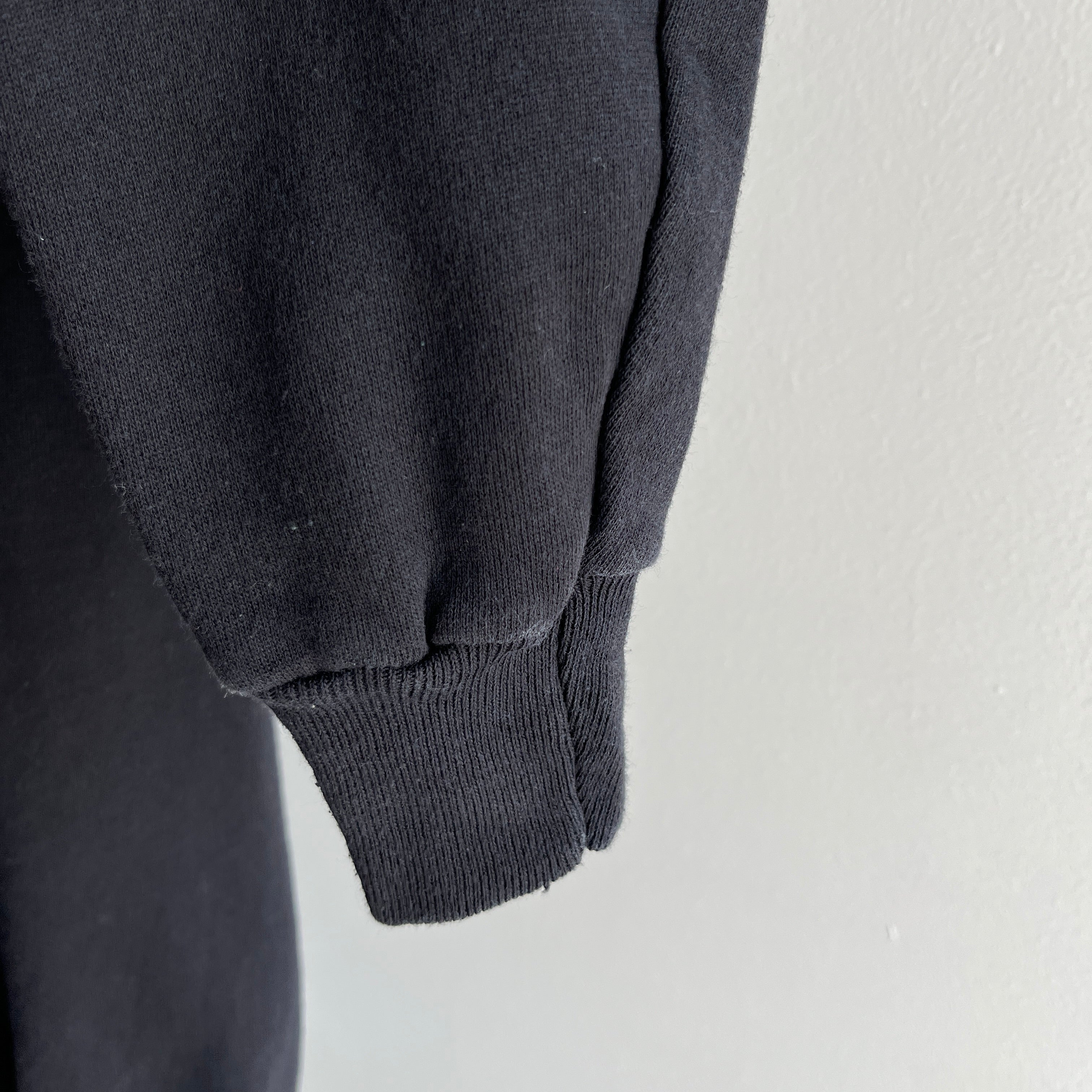 1980s Blank Black Sweatshirt by Pannill x Hanes