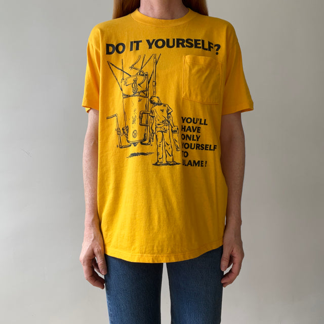 1990s Do It Yourself Plumbing T Shirt - This is so Dad in the 90s