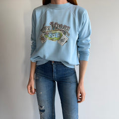 1970s Las Vegas Sweatshirt with Bleach Staining