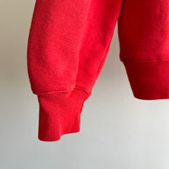 1980s Red Henley Sweatshirt