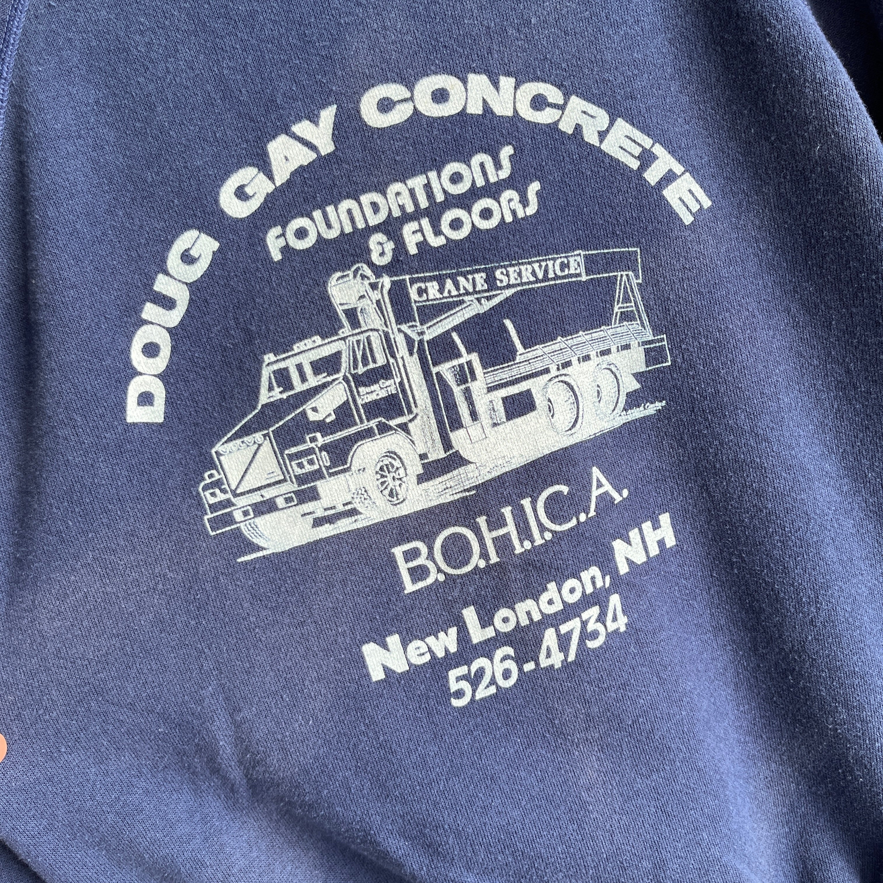 1980s Doug Gay Concrete New London, NH Sweatshirt
