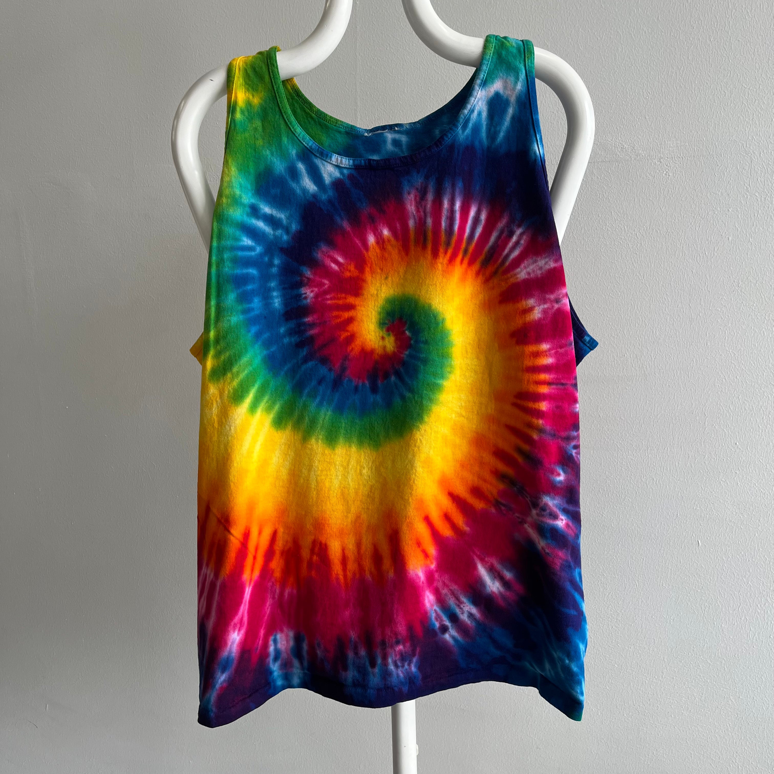 1980s Tie Dye Cotton Tank Top