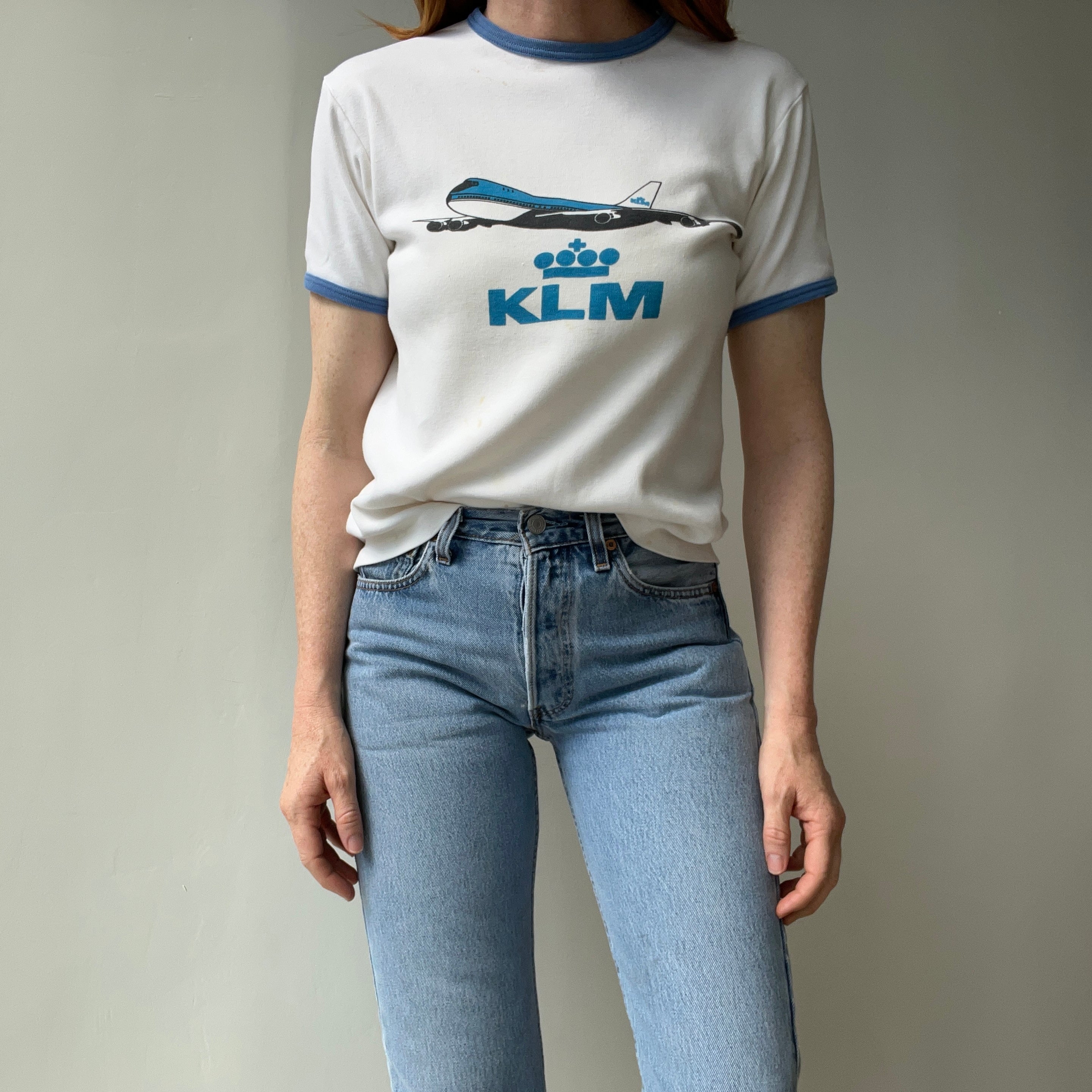 1970s KLM Airlines Ring T-Shirt