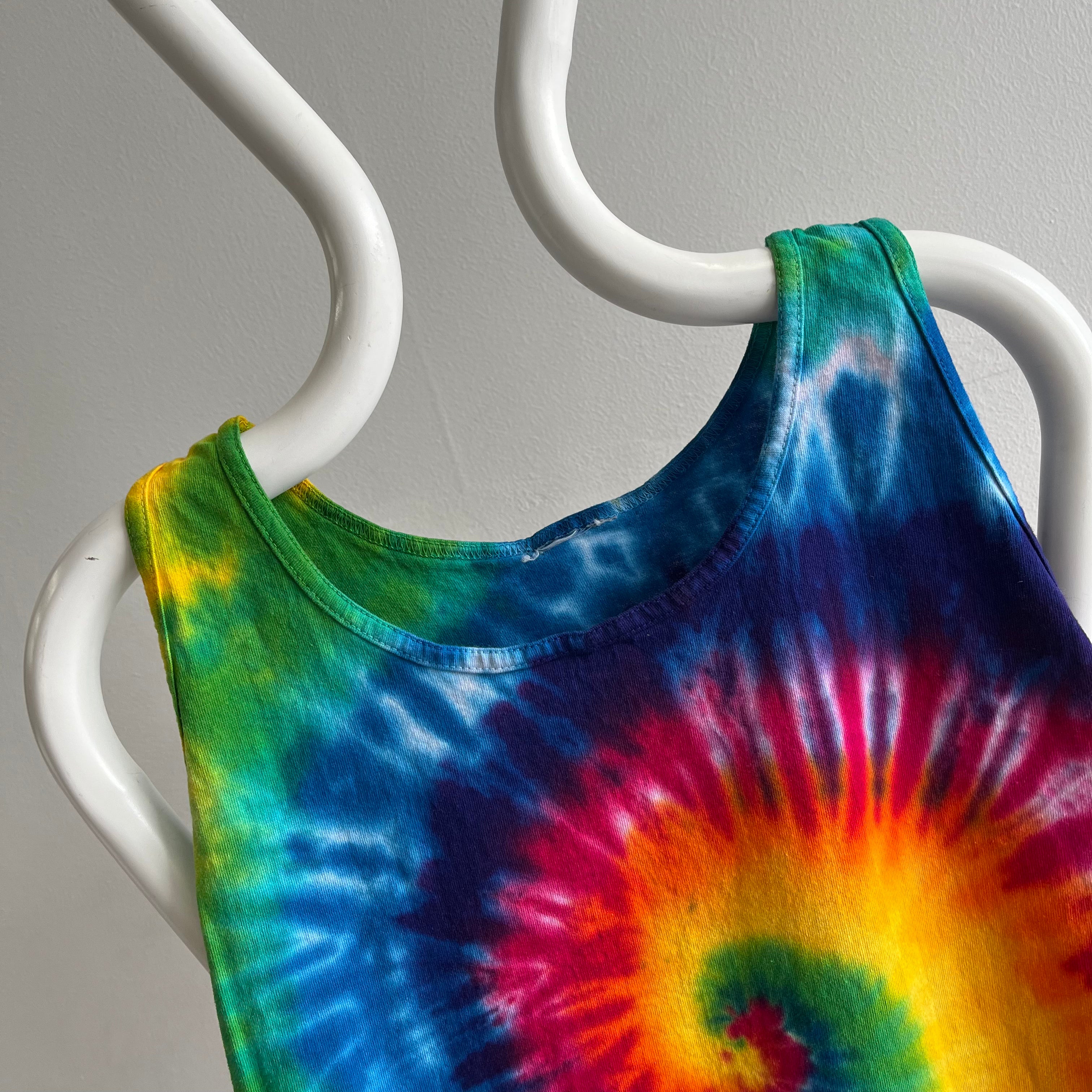 1980s Tie Dye Cotton Tank Top