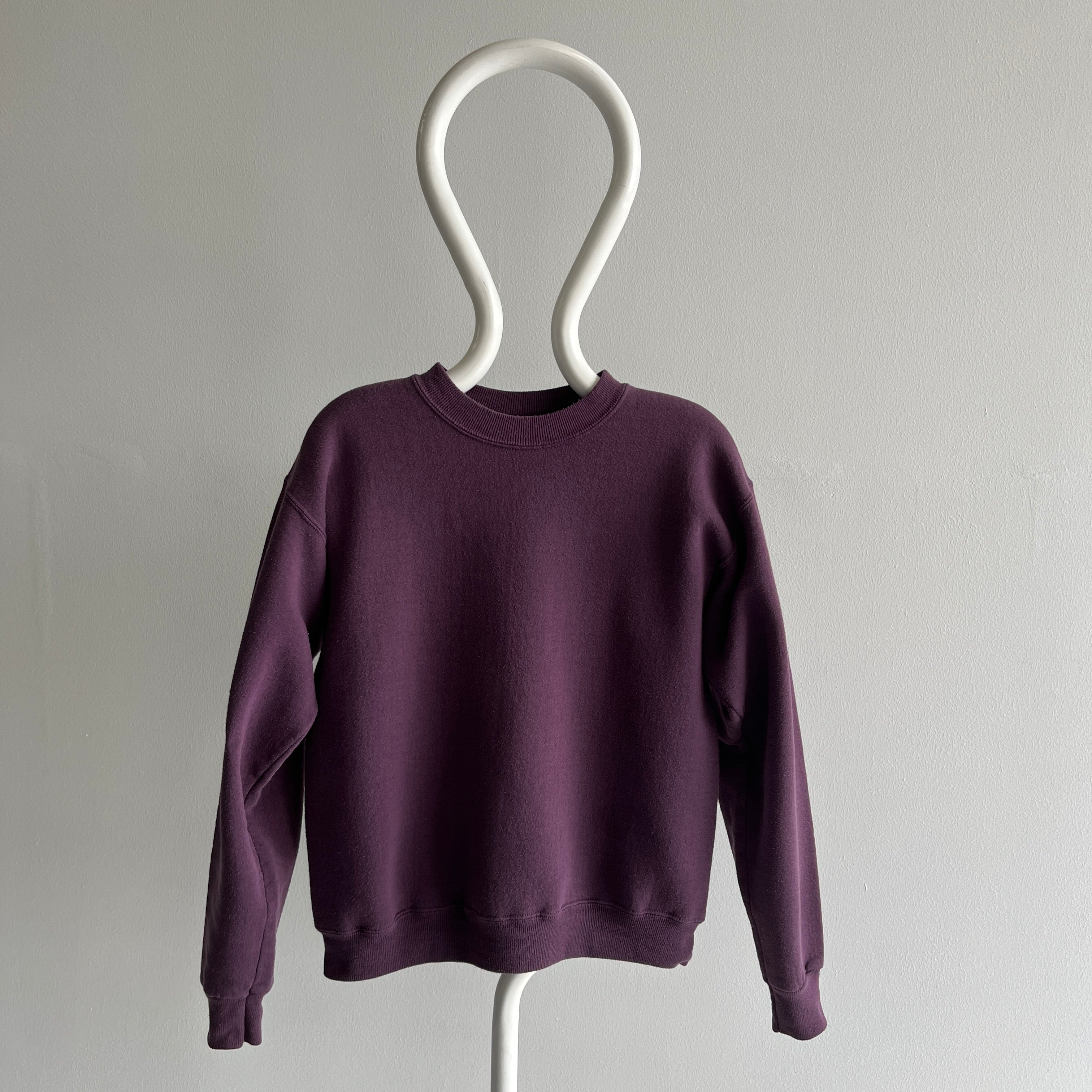 1980s Slimmer Fit Deep Lavender Purple Sweatshirt