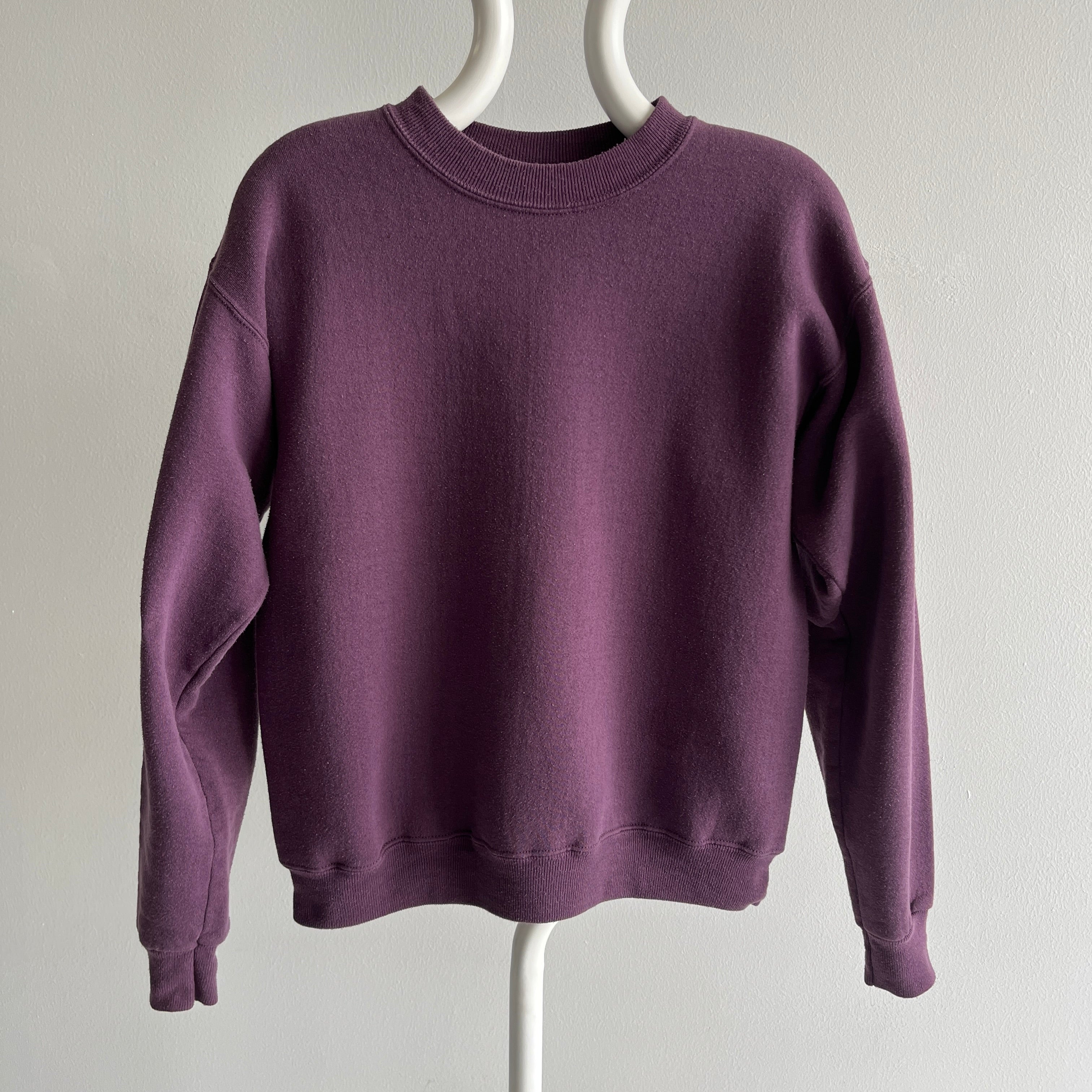 1980s Slimmer Fit Deep Lavender Purple Sweatshirt