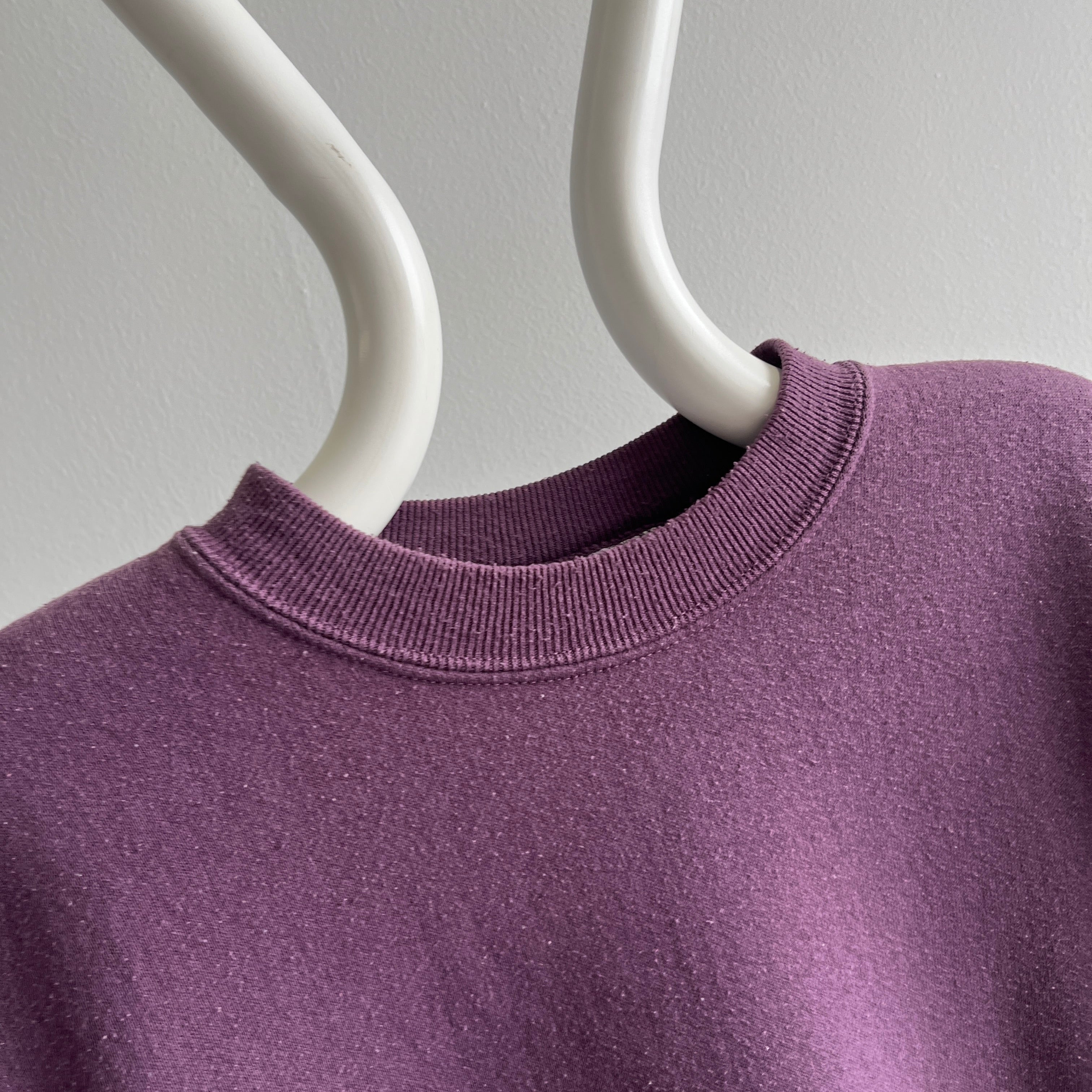 1980s Slimmer Fit Deep Lavender Purple Sweatshirt