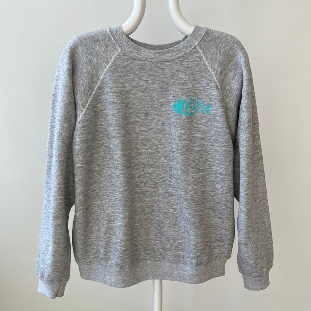 1980s Wycliffe's Quest Gray Raglan (The Perfect Cut) Sweatshirt