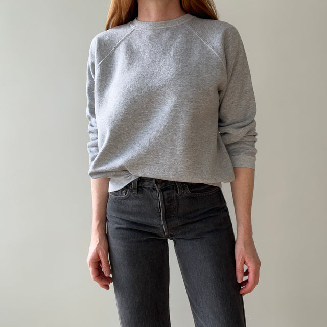 1990s Blank Gray HHW Raglan Sweatshirt