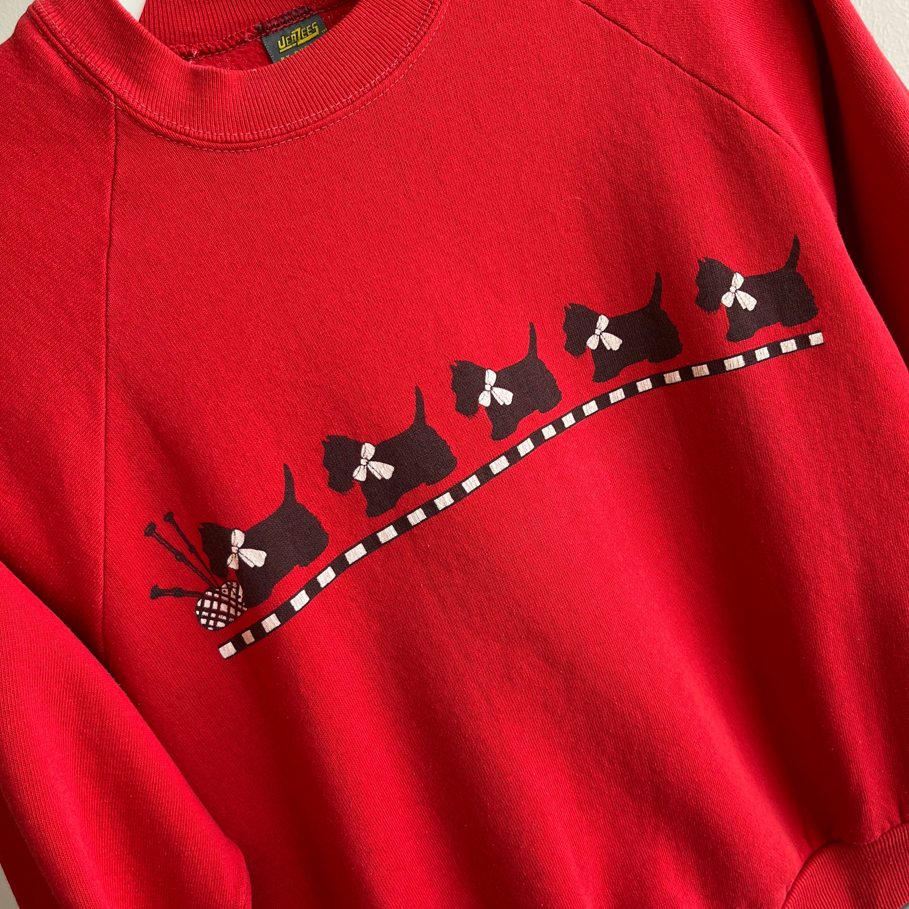 1980s Scotties on a Jerzees by Russell Raglan Sweatshirt