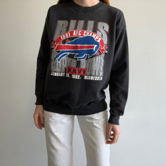 1991 AFC Champs Buffalo Bills Super Sun Faded Sweatshirt