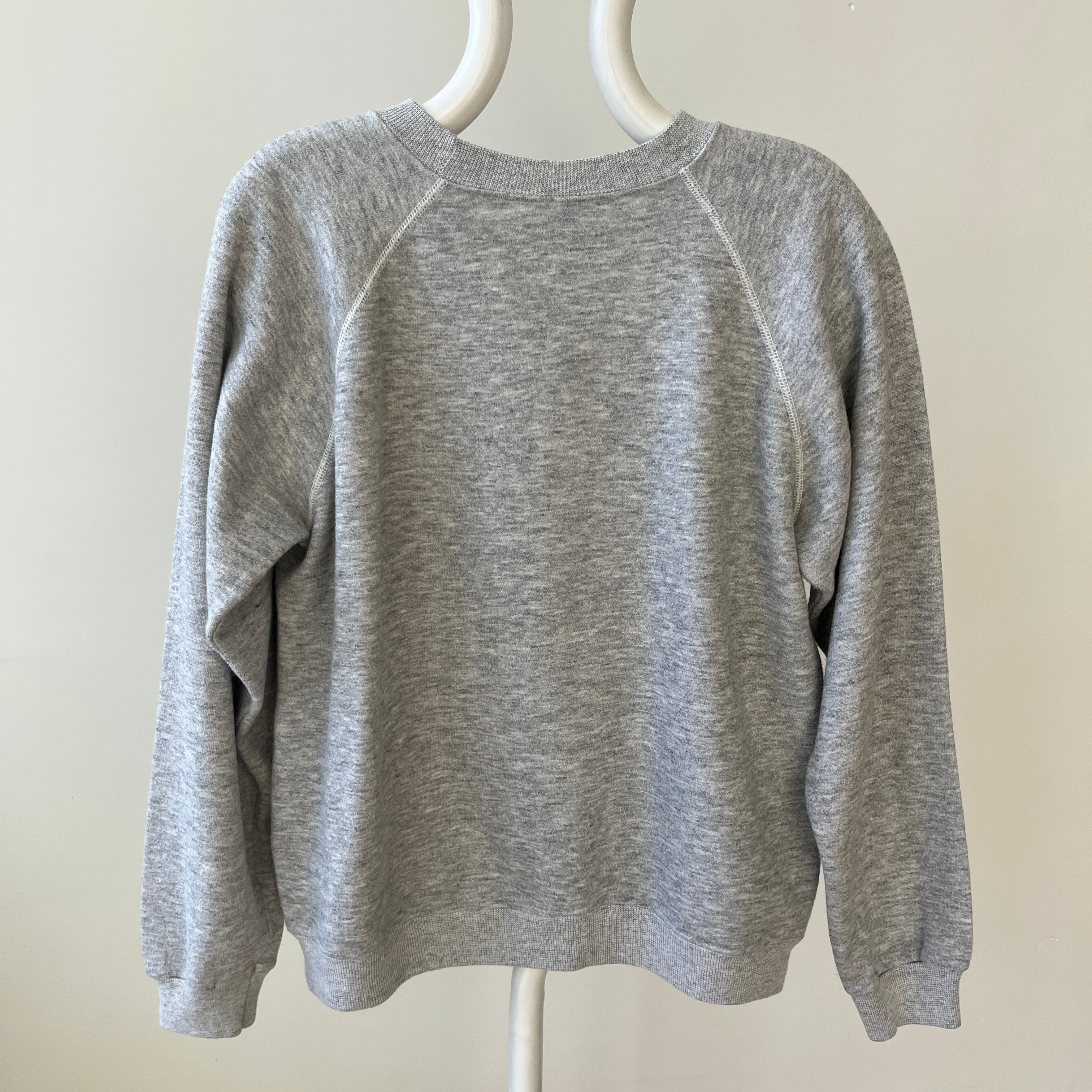 1980s Wycliffe's Quest Gray Raglan (The Perfect Cut) Sweatshirt