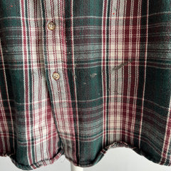 1990s Prentiss Outdoors Cotton Flannel with Paint Staining