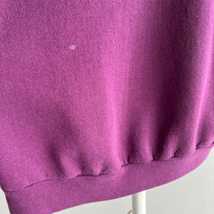 1980s Eggplant Purple Raglan Sweatshirt by Tultex