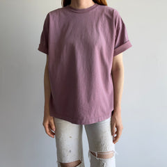 1990s Mauve Medium Weight Cotton T-Shirt