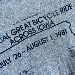 1981 Ragbrai Annual Bicycle Ride Across Iowa Ring T-Shirt