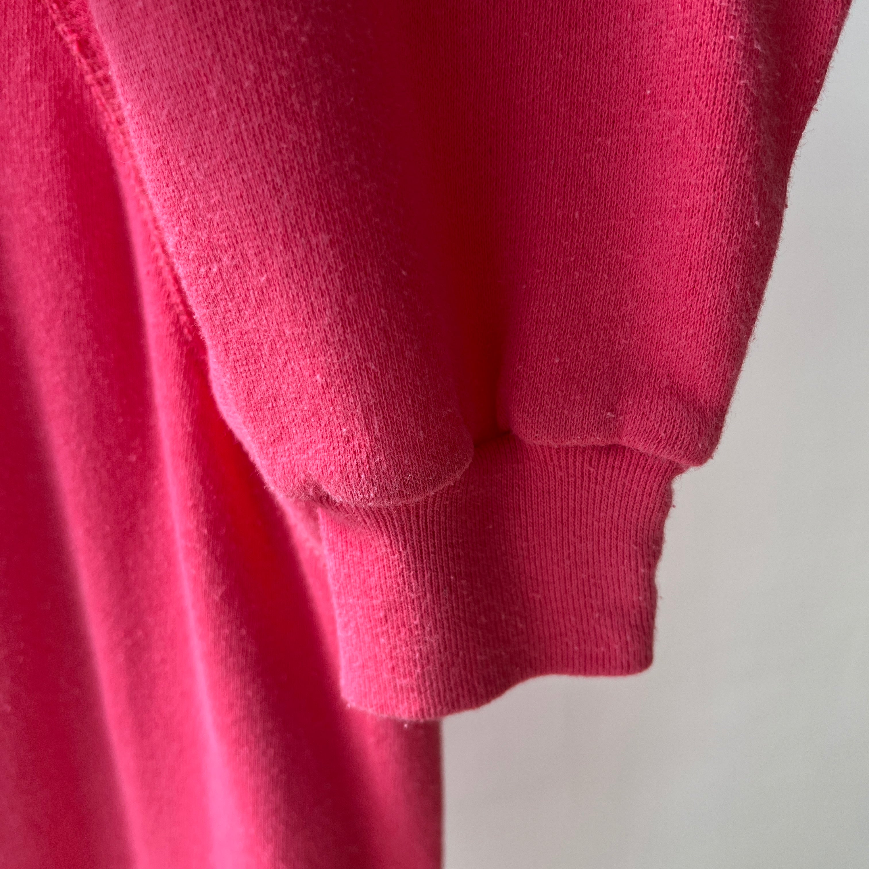 1980s Longer Pink Raglan Sweatshirt/Mini Dress?