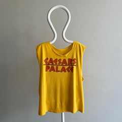 1980s Caesar's Palace Front and Back Cut Up Destroyed DIY Tank Top