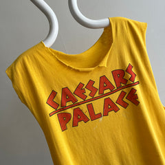 1980s Caesar's Palace Front and Back Cut Up Destroyed DIY Tank Top