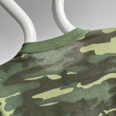 1980s Rolled Neck Camo T-Shirt