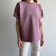 1990s Mauve Medium Weight Cotton T-Shirt