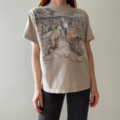 1990s Wild Running Horses - Front and Back T-Shirt