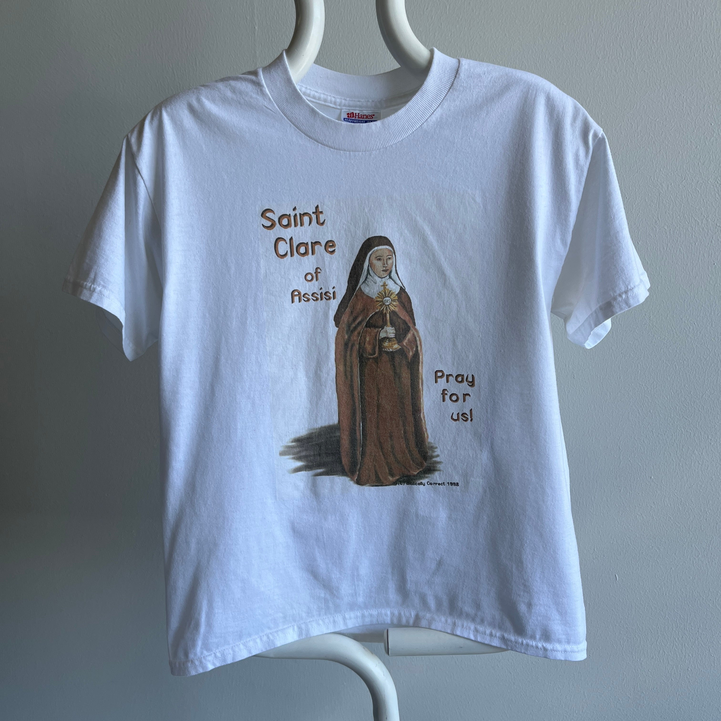 1998 Saint Clare of Assisi Pray For Us T-Shirt