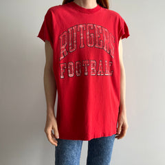 1980/90s Rutgers Football Destroyed Sleeves T-Shirt