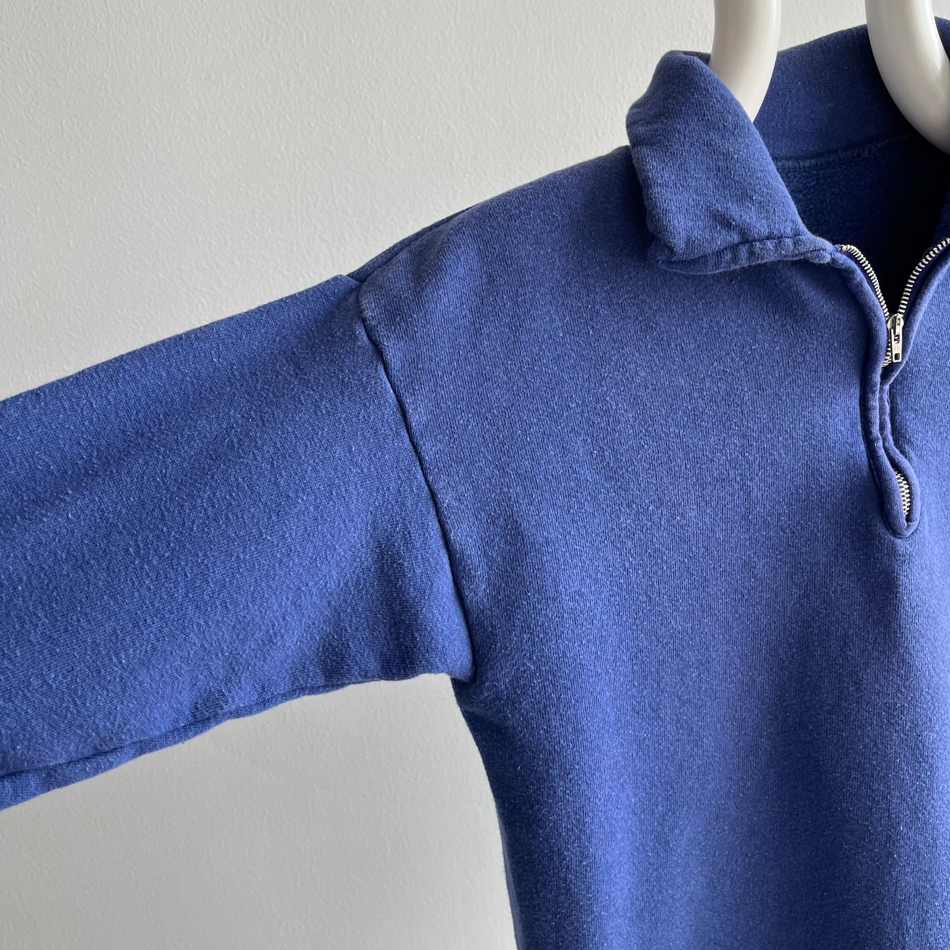 1950/60s 100% Cotton by Sportswear 1/4 Zip Up Sweatshirt with Coats & Clark Zipper - RARE