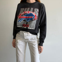 1991 AFC Champs Buffalo Bills Super Sun Faded Sweatshirt