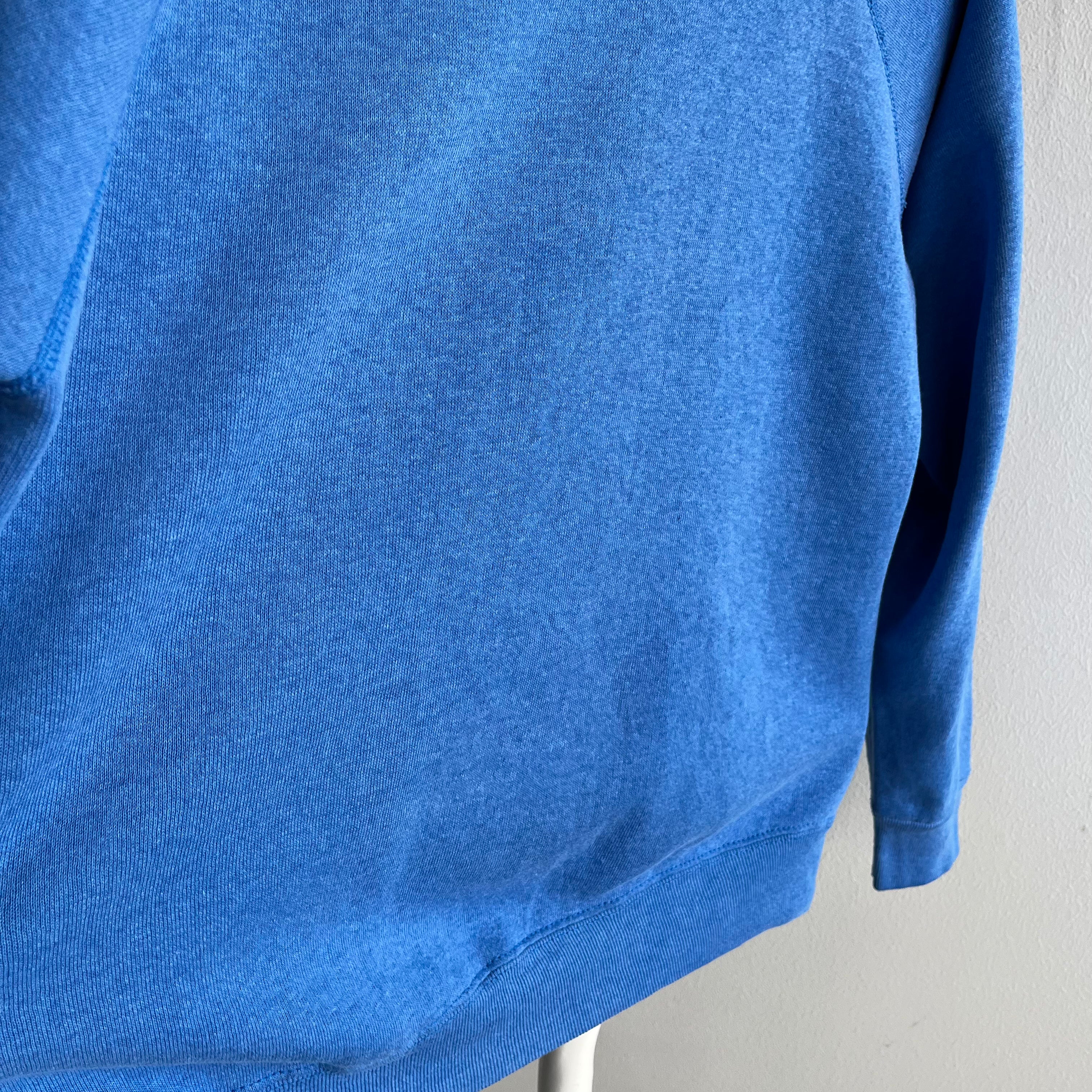 1980s Blank Lighter Blue Raglan by Sweats Appeal