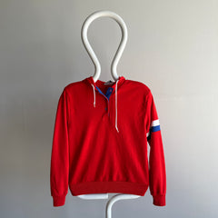 1970/80s Lightweight Henley Hoodie with Sharpie Name on Interior